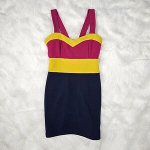 Vintage forever 21‎ colorblock bodycon Mini Dress